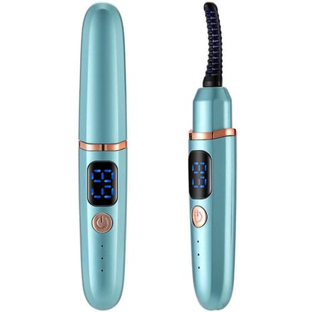 Nieuwe Elektrische Wimperkruller Verwarmde Wimperkruller met Stroomindicator Langdurige Instelling Wimperkruller blauw