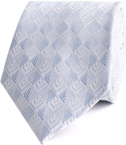TRESANTI | EVERON | Zijden stropdas geometrisch | Sky Blauw
