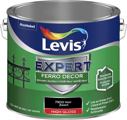 Levis - Expert Ferro Decor - Zwart - 2,5 L