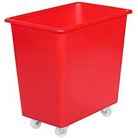 Rechthoekige container, kunststof, verrijdbaar, 135 l, rood