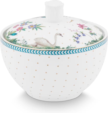 Pip Studio - Jolie White Suikerpot - Tropische illustraties - 300ml
