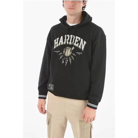 JAMES HARDEN x NEIL BARRETT Easy Fit Hooded Sweatshirt in het zwart