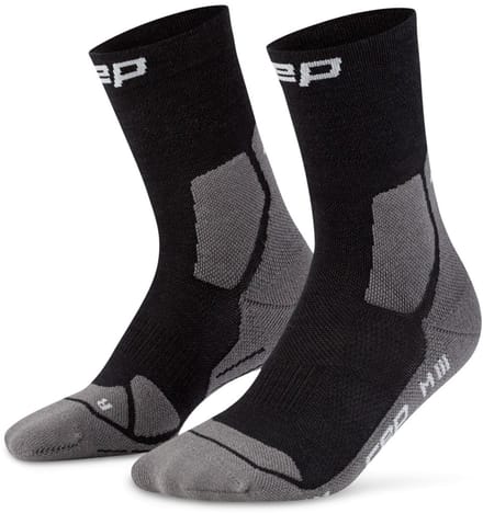 CEP Hiking Light Merino Mid-Cut Compressie - Zwart/Grijs - Dames (37-40)