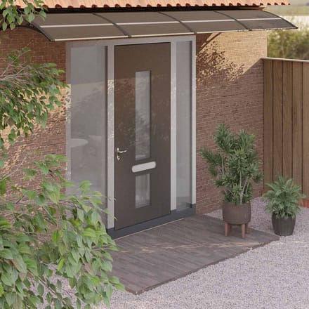 Vidaxl Luifel Boven Deur, Zwart, 350X75 Cm, Polycarbonaat