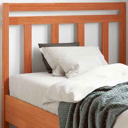 vidaXL - Hoofdbord - 100 - cm - massief - grenenhout - wasbruin