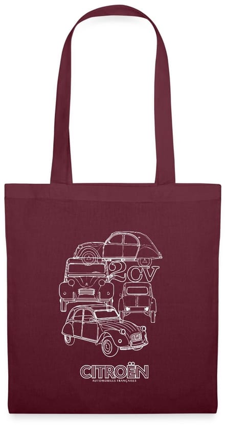 Citroën 2CV Modellen Schetsen Tas Van Stof Schoudertas