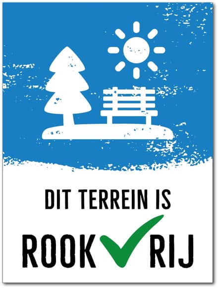 Dit Terrein is ROOKVRIJ - Bord 30x40 cm - Forex