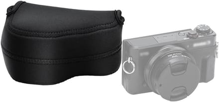 Zwarte Neopreen Camera Tas voor Sony A6500/A6300/A6000 met 16-50mm lens en bescherming tegen schokken en krassen