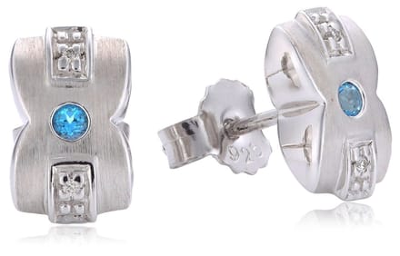 Orphelia Oorbel Diamond & Kleursteen Sterling Zilver 925
