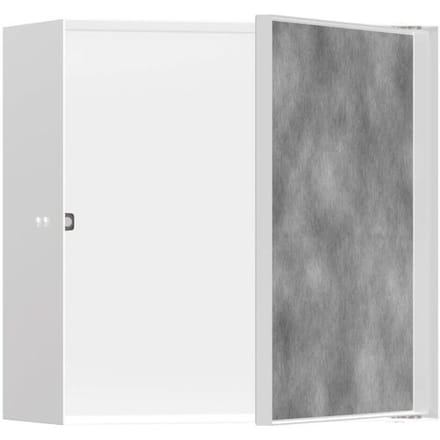 Hansgrohe XtraStoris Rock wall niche installation box with tileable door 30 x 14 x 30 cm 56091700