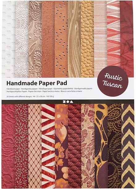 Creativ Company Papierblok Handgemaakt Rustic Tuscan A4 20 vel