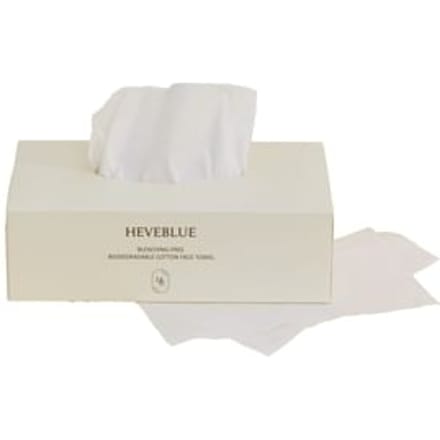 HEVEBLUE - Bleaching-free Biodegradable Cotton Face Towel 2026 Version - 60 pcs