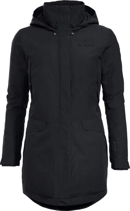 VAUDE Skomer Wollen Parka Dames, zwart Maat EU 40