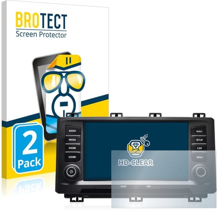 BROTECT - Screenprotector voor Seat Ateca 2017 - Folie Beschermfolie transparant 2 Stuks