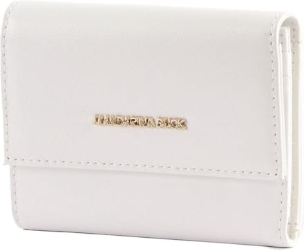 MANDARINA DUCK Leren Portemonnee Kaarthoes Luna Card Holder Optical White Wit
