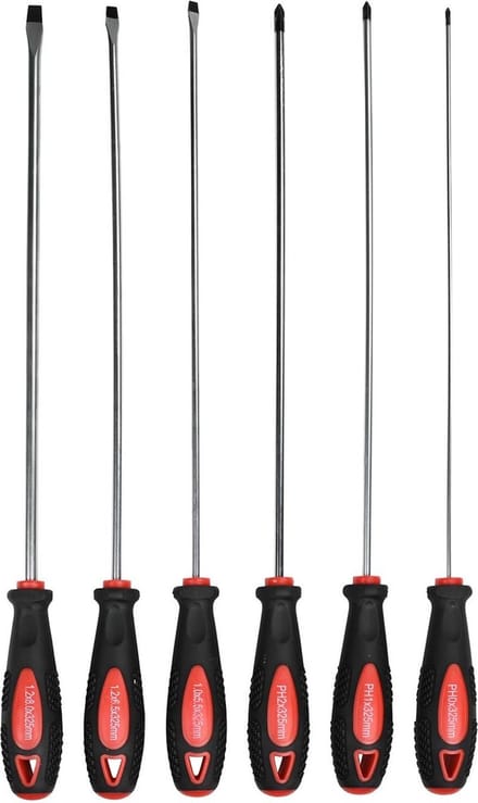 012388 Schroevendraaier set 6 dlg lang
