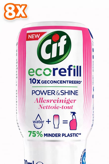 8 x Cif Power & Shine Ecorefill Capsule Allesreiniger 70 ml