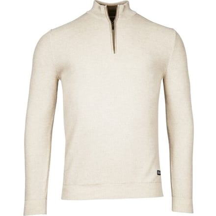 Baileys Trui Half Zip Structure Knit Combed Cotton Kitt Melange / male