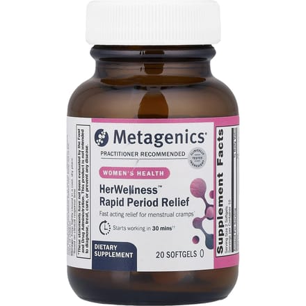Metagenics, HerWellness™ Menstruatie Snelle Verlichting, 20 Zachte Capsules