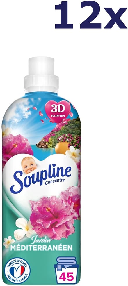 12x Soupline Wasverzachter - 45sc950ml - mediterrane tuin
