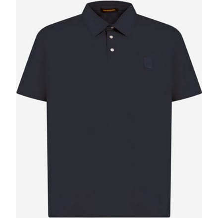 polo technische stof man donker blauw