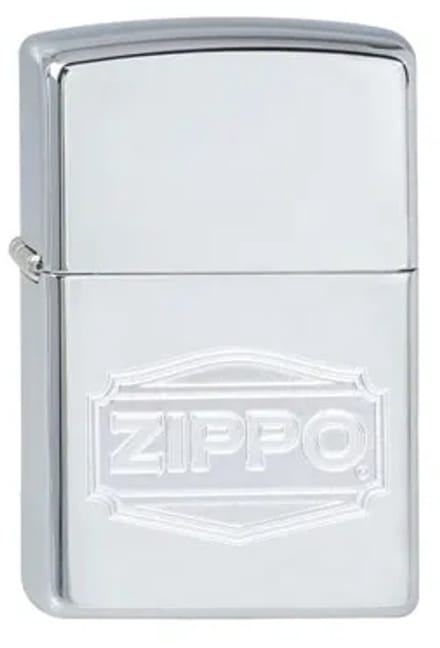 Zippo aansteker Logo Chrome high polished