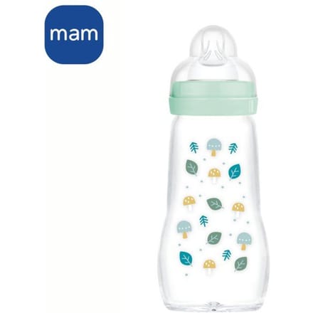 MAM – 260 ml glazen babyfles – Nature Aqua – Flow 2 – SkinSoft