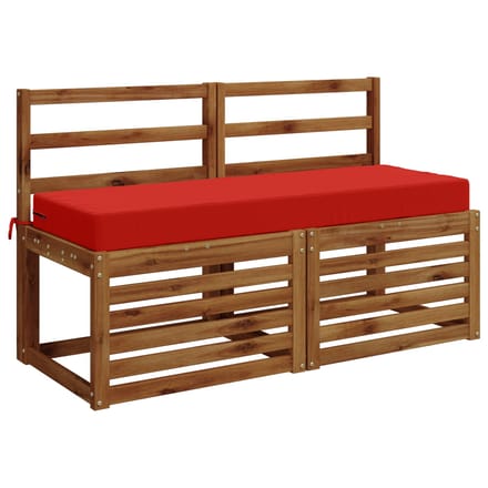 vidaXL - Zitkussen - SOEST - 100% - Polyester - Rood - 120 - x - 40 - x - 10 - cm