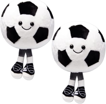 Zacht Pluche Voetbal Kussen Smiley - 25 cm Pluche Speelgoed