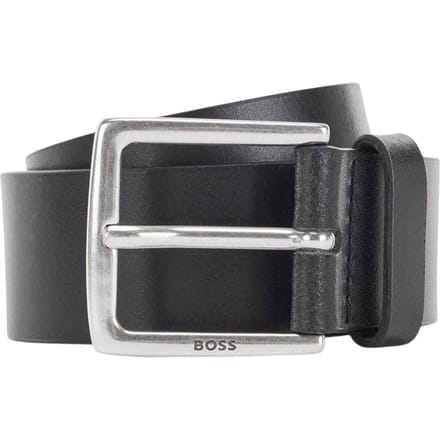 Boss Rummi Koeienleren Riem (Zwart)