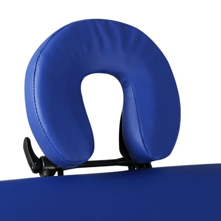 vidaXL - Inklapbare - massagetafel - 3 - zones - met - houten - frame - (blauw)