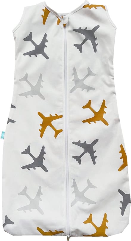 BINK Bedding Zomerslaapzak Planes Oker 70 cm
