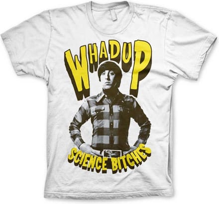 The Big Bang Theory Heren Tshirt -M- Whadup Science Bitches Wit