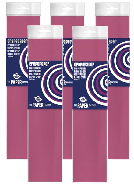 10x Crepe papier - cyclaam - 250 x 50 cm - Knutselen met papier - Knutselspullen