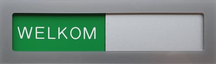 GM-245 17x5cm Schuifbordje acrylaat zilver groen/rood