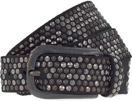 b.belt Leren riem Zoe Black Leather Belt W105 Black zwart