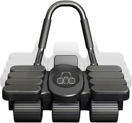 Ab Roller met Elleboogsteun - Buikspierroller Core Trainer - Thuis Krachttraining - Zes Wiel Stabiliteit - 39 cm - Zwart