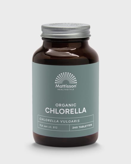 Mattisson - Biologische Chlorella 500mg - Groene Eencellige Zoetwateralg - Voedingssupplement - 240 Tabletten