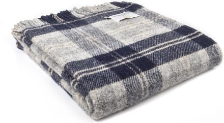 Plaid Tartan Navy Bannockbane - 150x183 - Nieuw Wol - Tweedmill UK