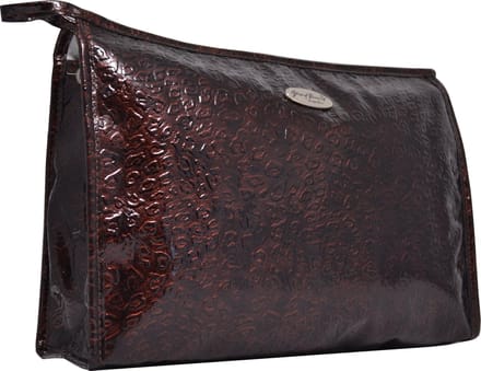 Gérard Brinard toilettas luxe tas bruin - voelbare print