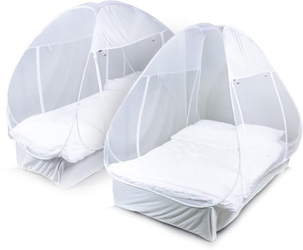 Deconet SET 1pers & 2pers. Pop-up Klamboetent I en II, WIT