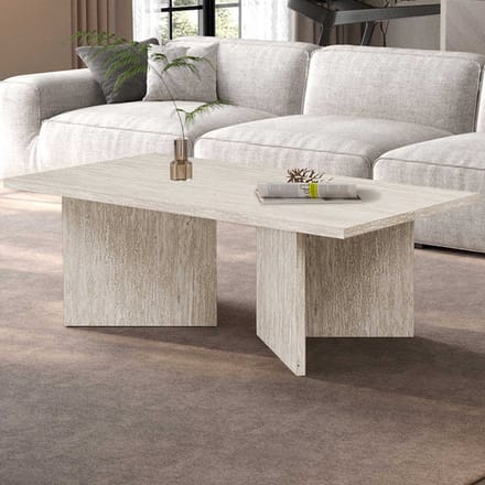 Salontafel Litar - 125x65x42cm - Beige Travertin