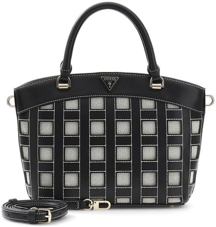 GUESS handtas schoudertas Frankie Girlfriend Satchel Black zwart