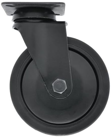 Maclean Zwenkwiel - Zwart - Rubber - Ø100mm - Draagvermogen 70KG