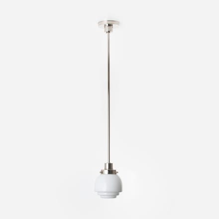 Hanglamp Gispen Vlak 20's Nikkel - Art Deco Trade