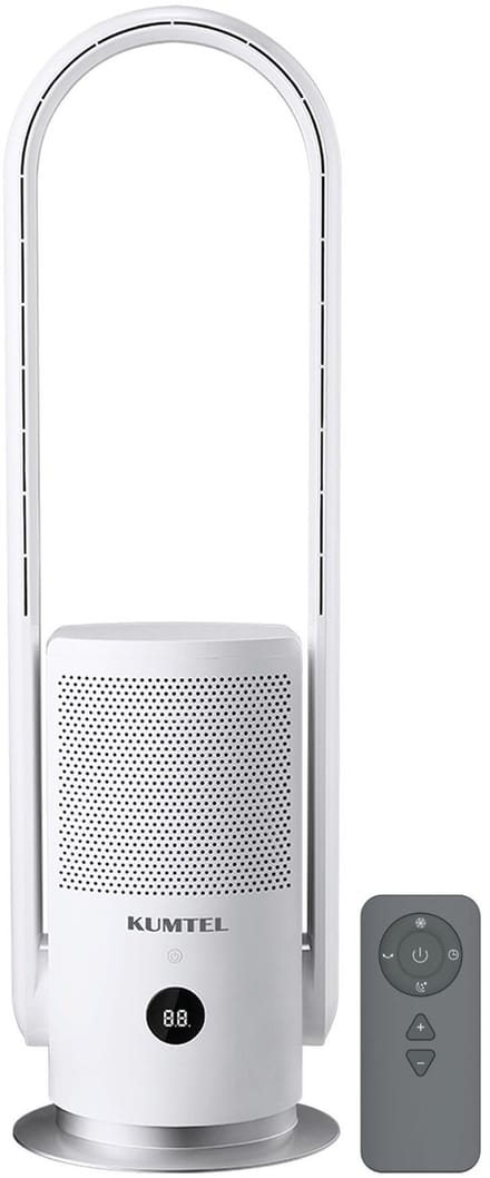 Asir - Luchtreiniger en Staande Ventilator - 100% ABS - 23.5 x 23.5 x 80 cm