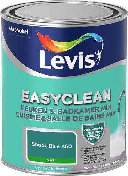 Levis - Easyclean Keuken & Badkamer Mix - Shady Blue A60 - Mengverf - 1 L
