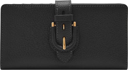 FOSSIL Portemonnee Harwell Tab Bifold Black Zwart