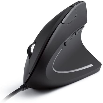 Anker USB bedrade verticale muis, ergonomisch ontwerp, voor computer en laptop, 5 knoppen, 1000/1600 DPI, optische technologie - zwart