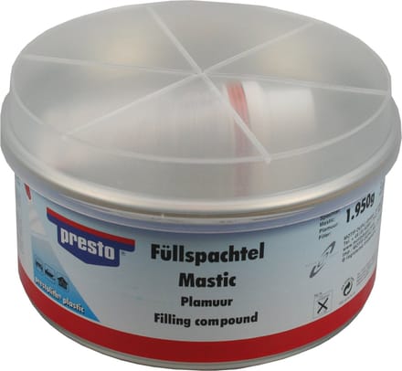 Presto Polyesterplamuur - met minerale vulstoffen - 2 kilo - oker - veelzijdig gebruik
